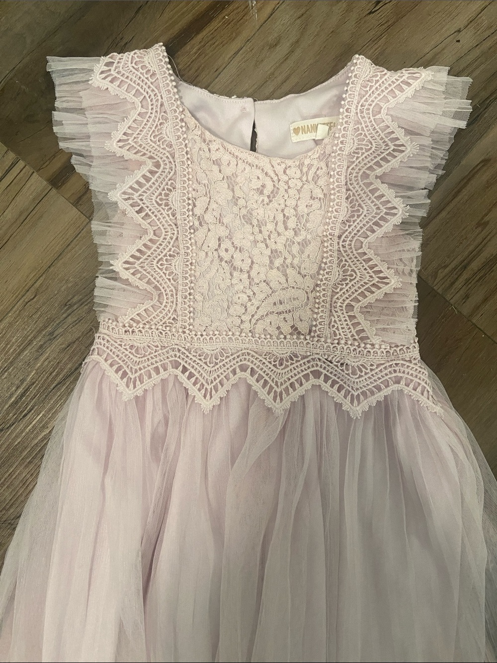 Nanette Lepore kids size 5 lavender purple tulle lace pleated formal dress EUC - Picture 3 of 6